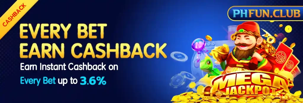 cashback every bet 3.6%